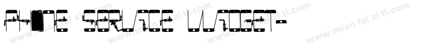 Phone service widget字体转换